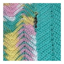 Vintage Pastel Boy Girl Crocheted baby Crib blanket afghan Baby Shower Gift READ - £26.14 GBP