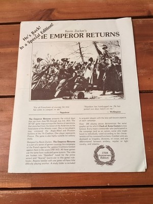 Clash Of Arms The Emperor Returns Board Game Leaflet - $17.81