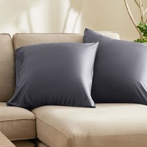 Bedsure Euro Throw Pillow Covers - Dark Grey Cooling Pillow - £13.04 GBP