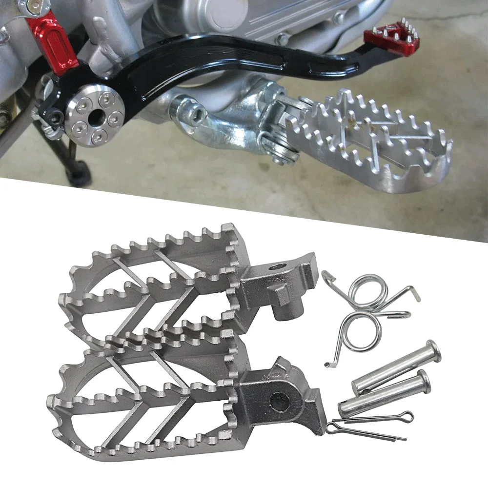 Motocross Stainless Steel Footpegs Foot Rest Pegs Pedals For Honda XR50R XR70R - £25.69 GBP