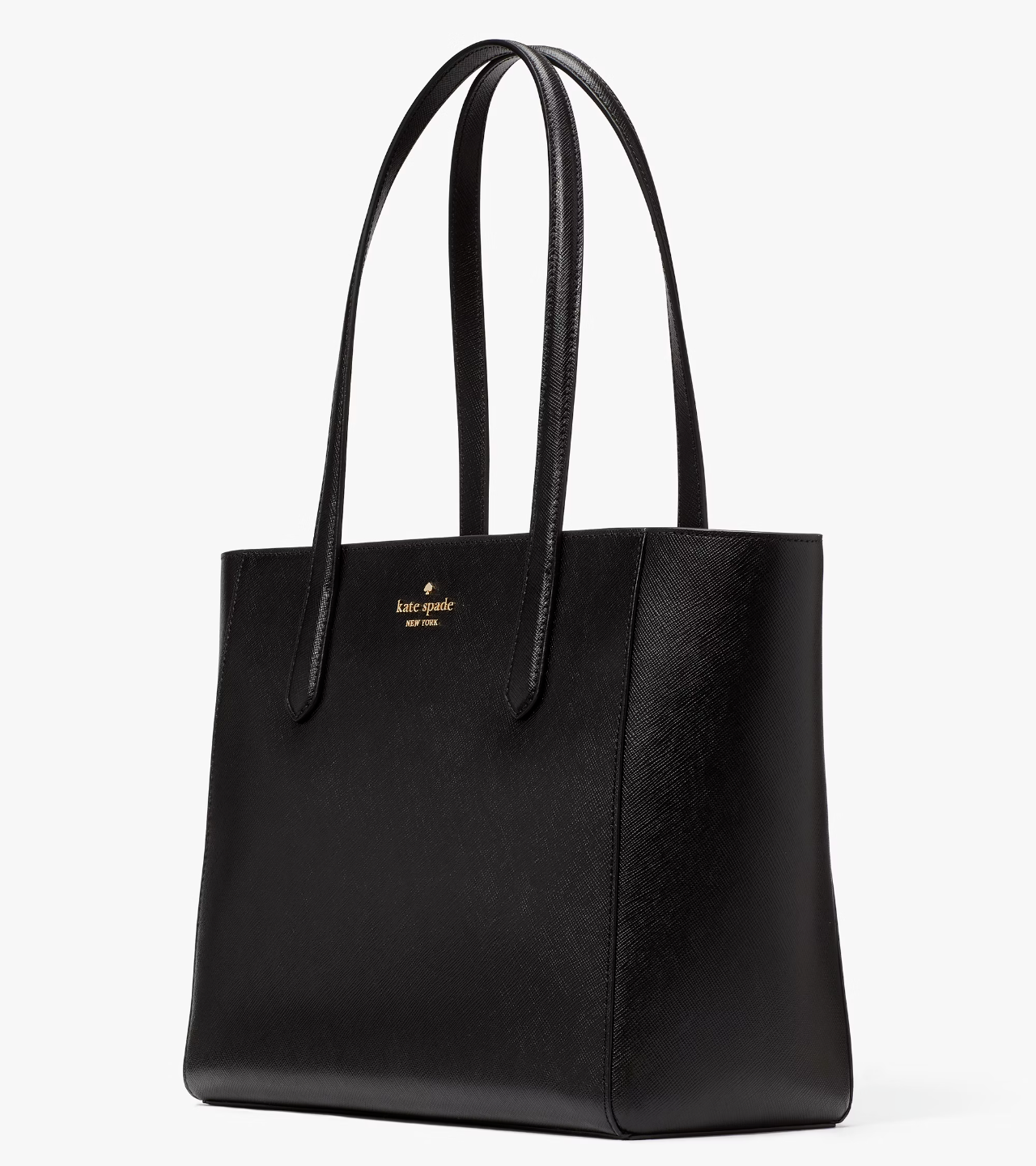NWB Kate Spade Staci Black Saffiano Leather Tote KG473 Purse Handbag Gift Bag FS