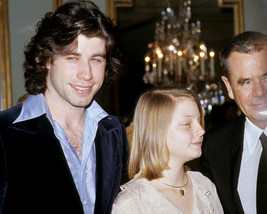 John Travolta, Jodie Foster Glenn Ford candid 1976 8x10 Photo - $7.99