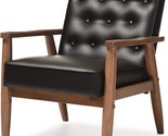 Black Armchairs By Baxton Studio, Model Bbt8013. - $214.98