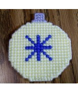 Plastic Canvas Christmas Ball Magnet, Fridge, Needlepoint, Handmade, Hol... - $6.00