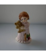 Enesco Growing Up Girls Age 1 Birthday Figurine Brown Hair Girl Bear Flo... - $2.35