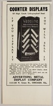 1931 Print Ad Vaseline Counter Displays Advertising Metal Company Chicago,IL - £7.89 GBP