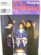 Simplicity 4866 Wizard Costumes Robes Hat Size 7 8 10 12 14 Child&#39;s size - £6.98 GBP