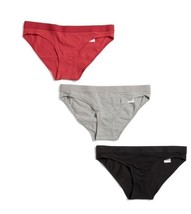 Calvin Klein 3pk Monochrome Cheeky Bikini Briefs Women Panties Red/Black... - $35.99