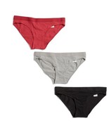 Calvin Klein 3pk Monochrome Cheeky Bikini Briefs Women Panties Red/Black... - $35.99