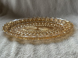 Indiana Marigold Carnival Oval Glass Serving Tray Plate Vintage Pointy Rim Mint - £23.76 GBP