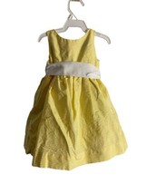 Ralph Lauren  Sleeveless Lined Party Dress Baby Girl 9 mth yellow Striped - £14.95 GBP