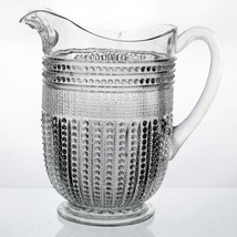 Beatty Brady Sampson Water Pitcher, Antique Indiana Glass c.1899 EAPG 8 1/2&quot; HTF - £51.51 GBP