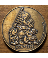 1976 Walt Disney Disneyland Bicentennial Bronze Coin Token Medal Origina... - $27.89