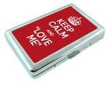Keep Calm D4 Silver Metal Cigarette Case RFID Protection - $16.78