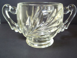 Indiana glass vintage open sugar bowl #1008 Willow aka Oleander &amp; Magnol... - $7.25