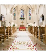 White Wedding Aisle Runner Aisle Runner For Wedding Ceremony, Gold, 3X10... - $67.13 CAD