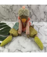 Moulin Roty Les Tartempois ZaZa Hen Chicken Plush Toy Doll New Pink Yell... - $645.66 MXN