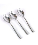 Hampton Silversmiths Marguerite Hammered Serving Soup Spoons Stainless S... - £18.48 GBP