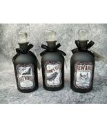 Gothic Matte Black Potion Bottles Witches Brew Apothecary Dark Magic Cur... - $309.37 MXN
