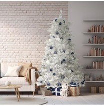 KI Store 6ft White Christmas Tree with Ornaments and Lights All-in-ONE C... - $98.99