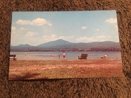 Vintage Postcard Posted 1966 Bathing Beach My Blue State Park Weid Maine - £0.73 GBP