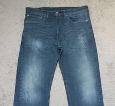 Levi&#39;s 505 Men&#39;s Size W36 L30 Straight Leg Mid Rise Stone Wash Blue Denim Jeans - £16.54 GBP