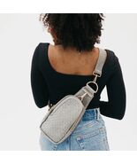 Waverly Woven Crossbody Sling Bag with Strap Extender Grey - $998.83 MXN