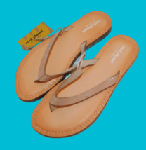 COOL PLANET by Steve Madden Tan Thong Sandals Eco Friendly Flip Flop 11 - £19.74 GBP