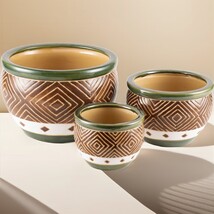 Jade Tribal Planter Trio  - $71.99