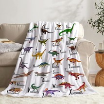 Dinosaurs Alphabet Blanket Gifts- Dinosaurs Blanket For Boys Girls Kids Super So - £38.11 GBP