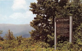 North Carolina Sign Post~Mile High Overlook~Blue Ridge Parkway Postcard 1960s - £7.18 GBP