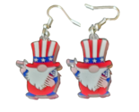 Double Sided Acrylic 4th of July Gnome Dangle Earrings - New - $16.99