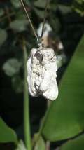magnesite pendant with silverplated bail / Raw magnesite crystal - $17.28