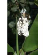 magnesite pendant with silverplated bail / Raw magnesite crystal - €14,82 EUR