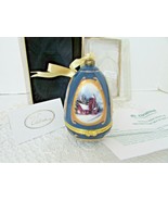 MR.CHRISTMAS MUSICAL GLASS ORNAMENT TRINKET BOX VALERIE BLUE CHURCH 4.25... - $18.76