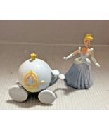 Disney Applause Deco Pac Cinderella &amp; Coach 2 Figures PVC Cake Topper Vi... - €12,19 EUR