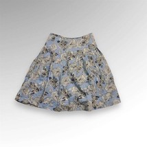 Talbots Floral Paisley Midi Skirt 2 Petite Blue White Pleated - £10.02 GBP