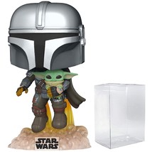 Funko Star Wars The Mandalorian - Mandalorian Flying With Child Vinyl Figure Wit - £21.57 GBP