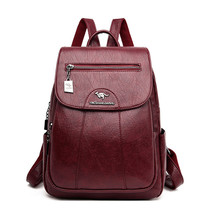 6 Colors Women &#39;s Backpack New High Quality Soft Leather Leisure Travel Large Ca - $46.92