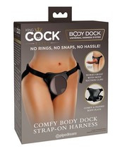 King Cock Elite Comfy Body Dock Strap On Harness Black - £44.41 GBP