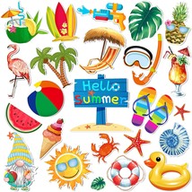 Summer Beach Magnetic Refrigerator Decoration Car Magnets 22 Pcs, Decorative Tro - £19.17 GBP