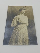 RPPC HANDSOME WOMAN FASHION HAIR DRESS H.S. PERRY WISCONSIN 1910-1920 Kruxo - £15.62 GBP