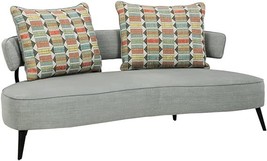 Signature Design by Ashley Hollyann Mid-Century Modern Sofa with Pillows, Gray - £883.37 GBP
