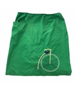 QUANTUM! Sportswear Women&#39;s Green Bicycle Embroidered Size 10 Needs Zipp... - $14.00