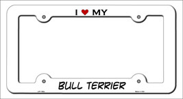 Bull Terrier Novelty Metal License Plate Frame LPF-199 - $18.95