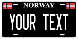 Norway Black License Plate Personalized Custom Car Bike Motorcycle Tag - £8.67 GBP+