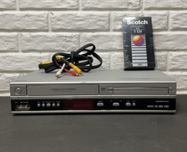 Philips DVP3050V Dvd Vcr Combo Player Vhs Recorder W Av Cables, Blank Tape Works - £54.44 GBP