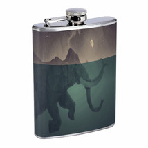 Elephant Art D25 Flask 8oz Stainless Steel Hip Drinking Whiskey - $14.80