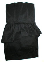 New Womens NWT $445 Designer Cynthia Rowley NY Dress 4 Black Strapless Cocktail  - £339.96 GBP