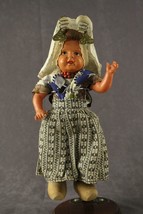 Vintage Plastic Toy Celluloid Girl Doll Ethnic Costume Wood Shoes Dutch Holland - £19.39 GBP